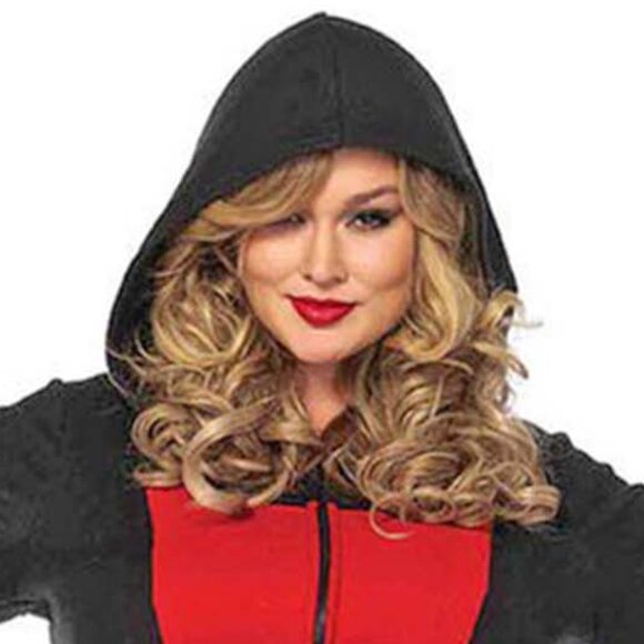 Plus Cozy Black Widow Costume Dress Womens Size 1X 2X Halloween Fleece Top - Picture 8 of 9